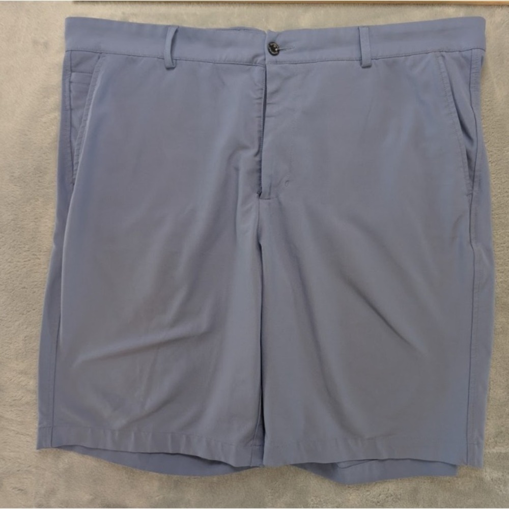 Dunning Golf Shorts Mens 38 Blue Performance Stretch Flat Front Casual Golf